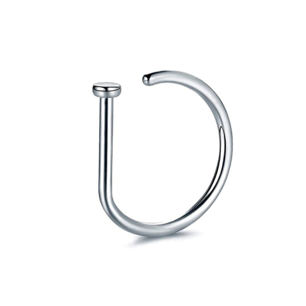Body Jewelry Nose Studs - 1PC ชายหญิงแหวนจมูกปลอม D รูปร่างโค้ง Barbells Nose