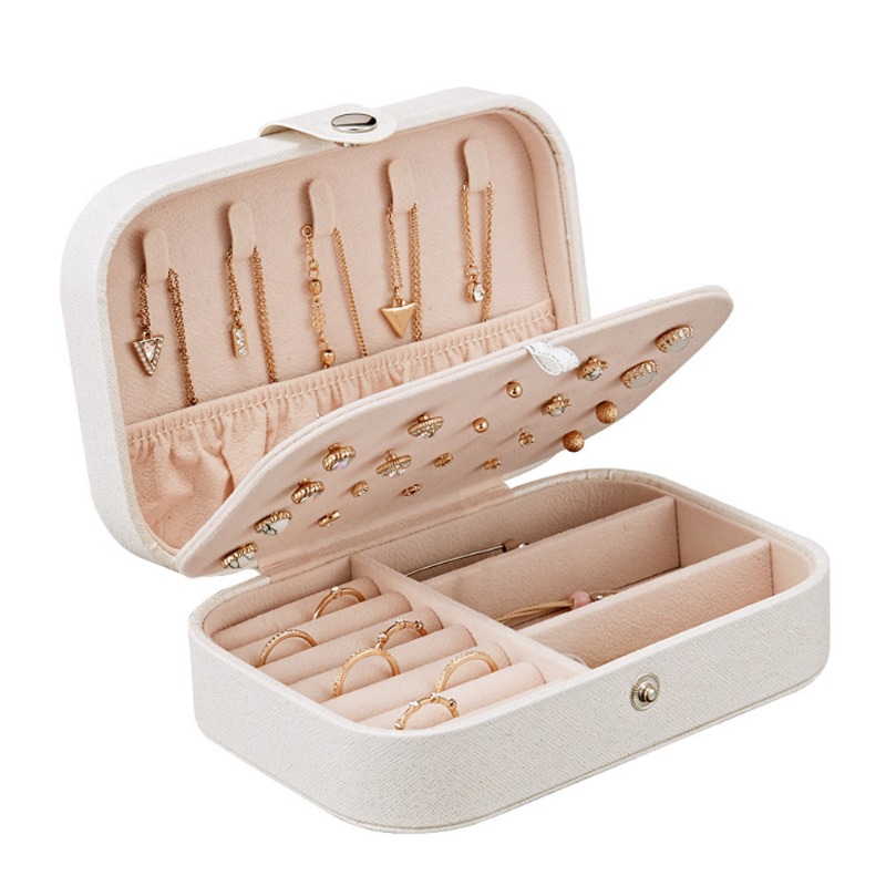 Body Jewelry Organizer - 2023 กล่องเครื่องประดับแบบพกพาเครื่องประดับแสดงเครื่องประดับกล่องปุ่มหนังซิปJewelers Joyero