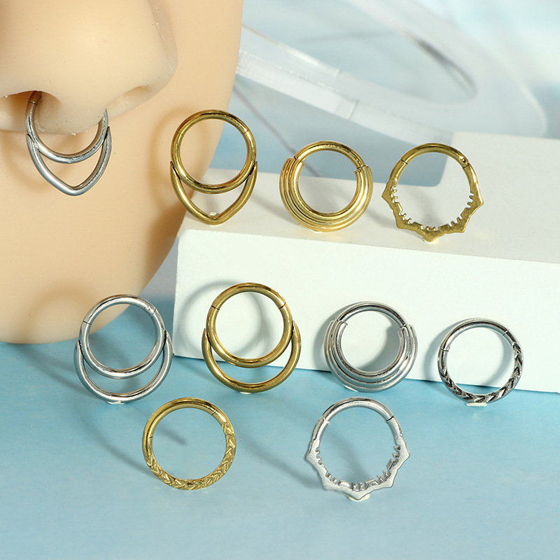 ต่างหูห่วงจมูก โลหะ แหวนจมูกเจ - Body Jewelry And Earrings บทวิจารณ์และราคา