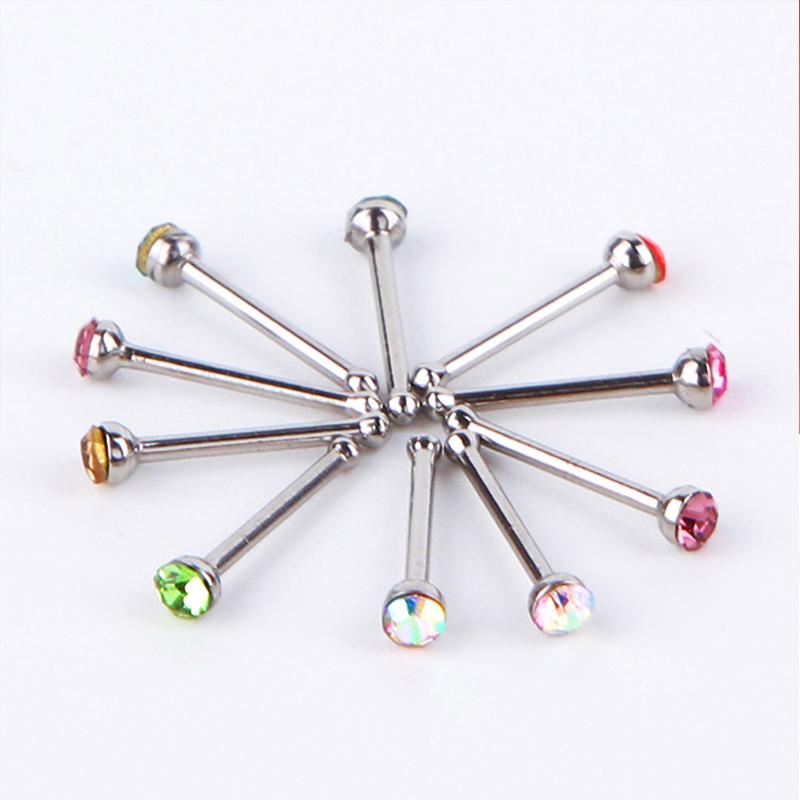 ชุดแหวนจมูกคริสตัลแบบใหม่ 60 ช - Body Jewelry Nose Studs บทวิจารณ์และราคา