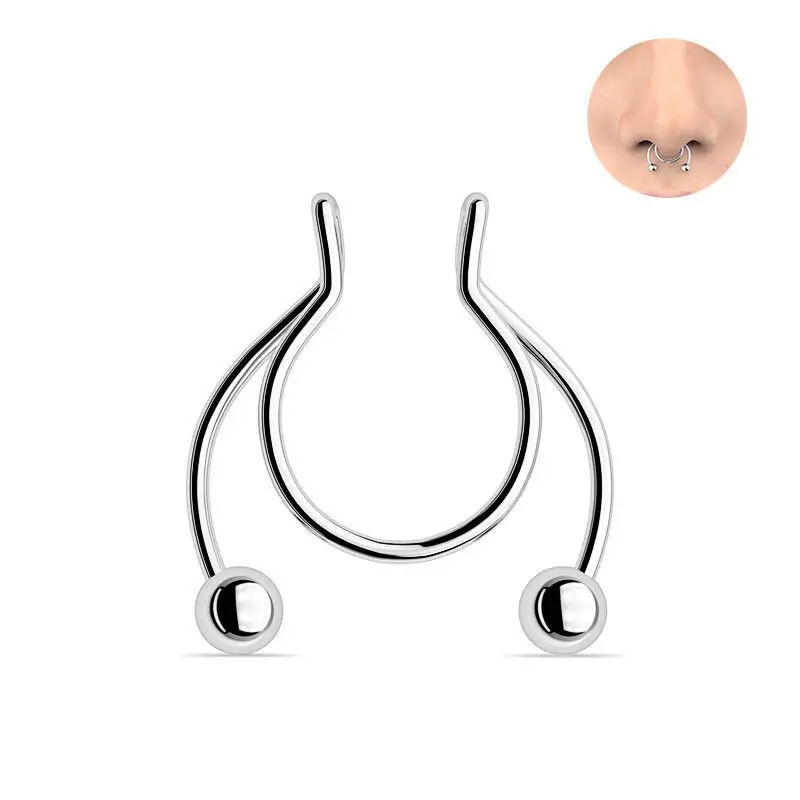 U รูปแหวนจมูกปลอม Hip Hoop Sep - Body Jewelry Nose Studs บทวิจารณ์และราคา