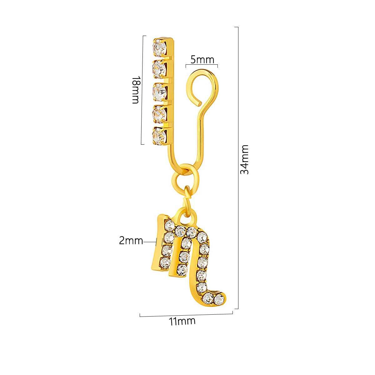 2แพ็คที่หนีบหูโลหะเซอร์คอน12คล - Body Jewelry And Earrings บทวิจารณ์และราคา