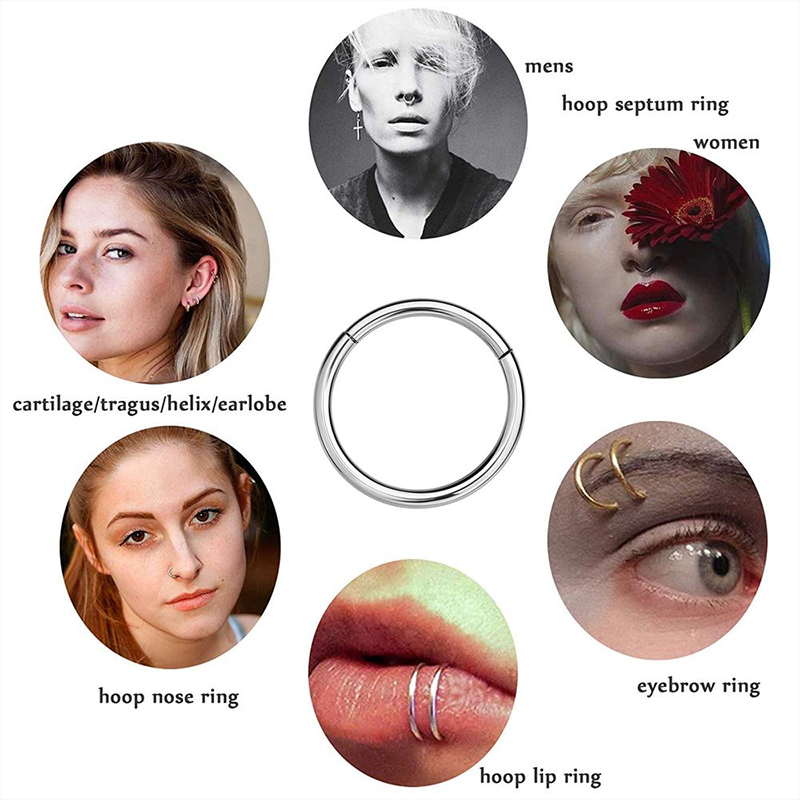 แหวนจมูกแบบคลิกเกอร์ 16G 316L  - Body Jewelry Nose Studs บทวิจารณ์และราคา