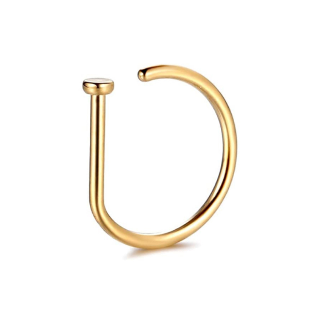1PC ชายหญิงแหวนจมูกปลอม D รูปร - Body Jewelry Nose Studs บทวิจารณ์และราคา