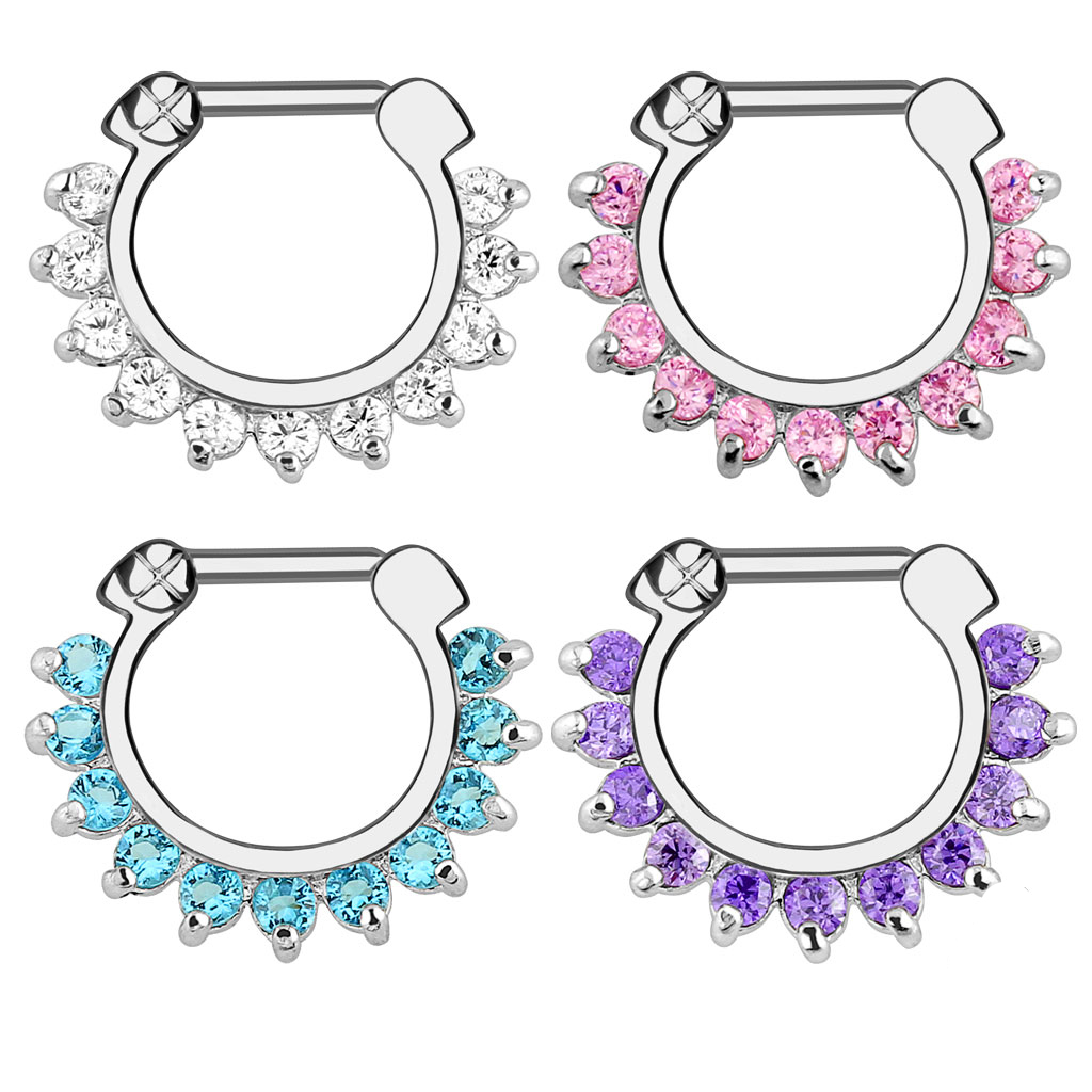 1 ชิ้น ห่วงคลิปหนีบจมูกสำหรับผ - Body Jewelry And Earrings บทวิจารณ์และราคา