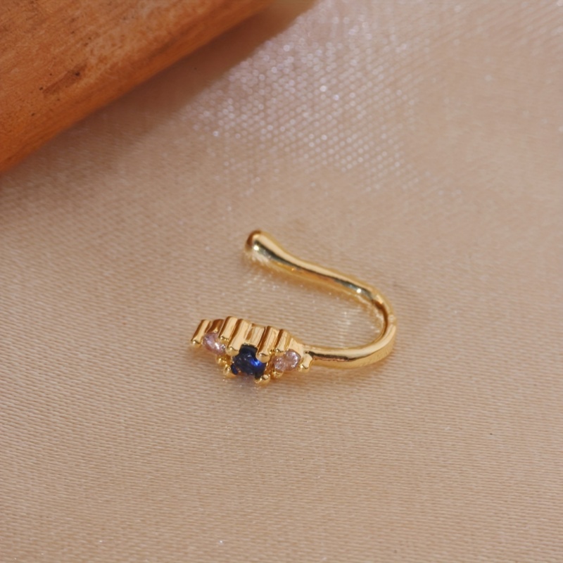 ชุดคลิปหนีบจมูกเพทายสีน้ำเงิน  - Body Jewelry Nose Studs บทวิจารณ์และราคา