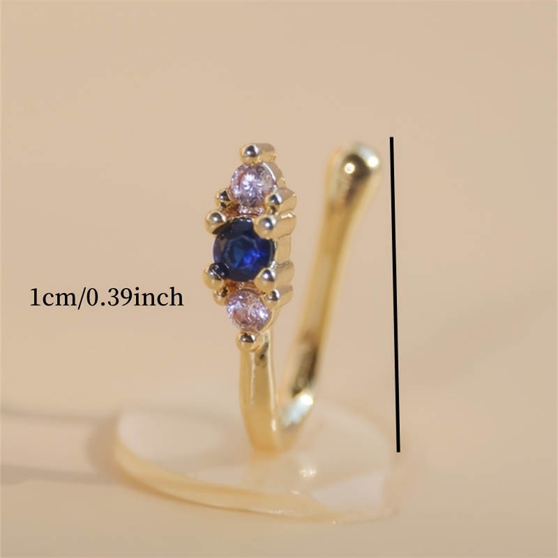 ชุดคลิปหนีบจมูกเพทายสีน้ำเงิน  - Body Jewelry Nose Studs บทวิจารณ์และราคา