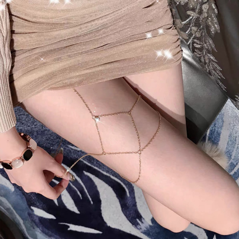 สร้อยขาเพชรสำหรับไนท์คลับ บิกิ - Body Jewelry Leg Chain บทวิจารณ์และราคา