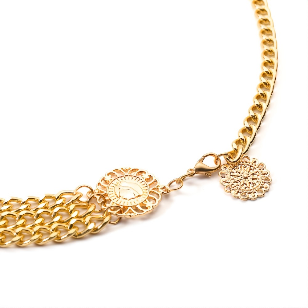เข็มขัดคาดเอวแบบปรับได้ลายดอกท - Body Jewelry Women บทวิจารณ์และราคา