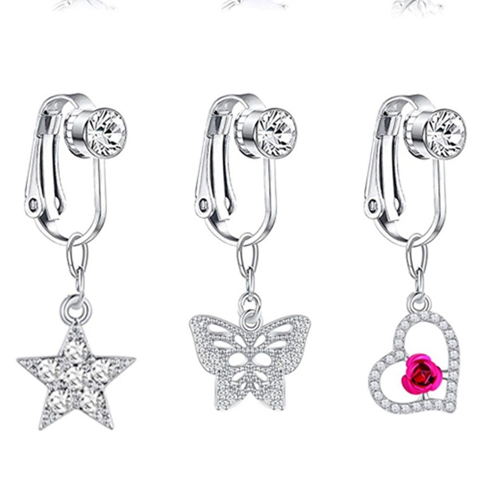 เครื่องประดับชายหาด ต่างหูหนีบ - Body Jewelry And Earrings บทวิจารณ์และราคา