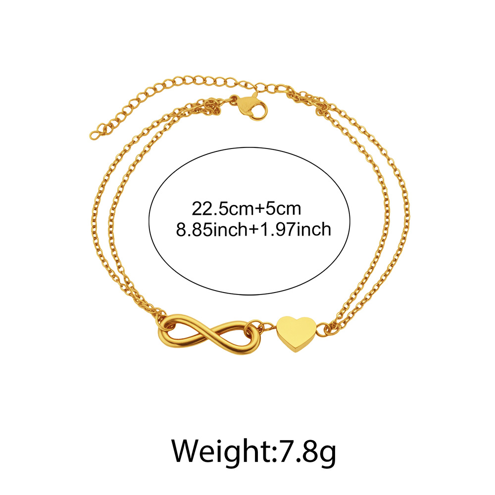 สร้อยข้อเท้ารูปหัวใจอินฟินิตี้ - Body Jewelry Leg Chain บทวิจารณ์และราคา
