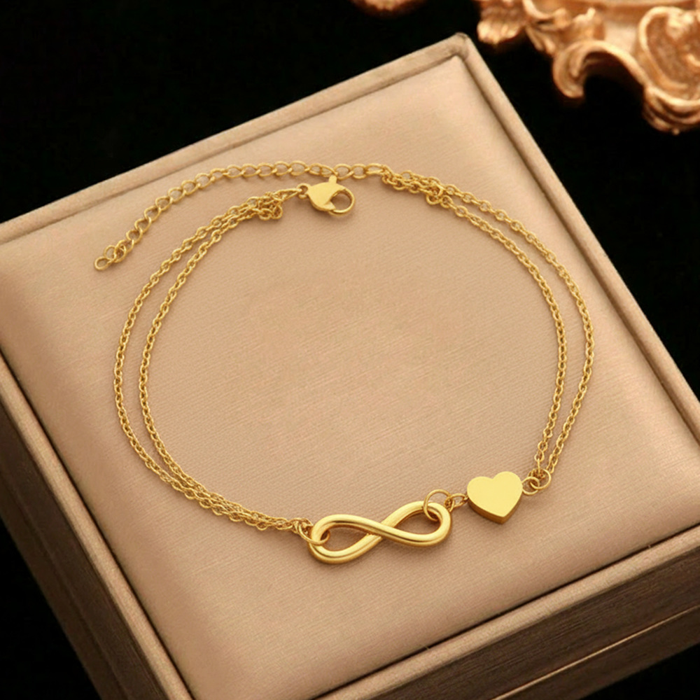 สร้อยข้อเท้ารูปหัวใจอินฟินิตี้ - Body Jewelry Leg Chain บทวิจารณ์และราคา