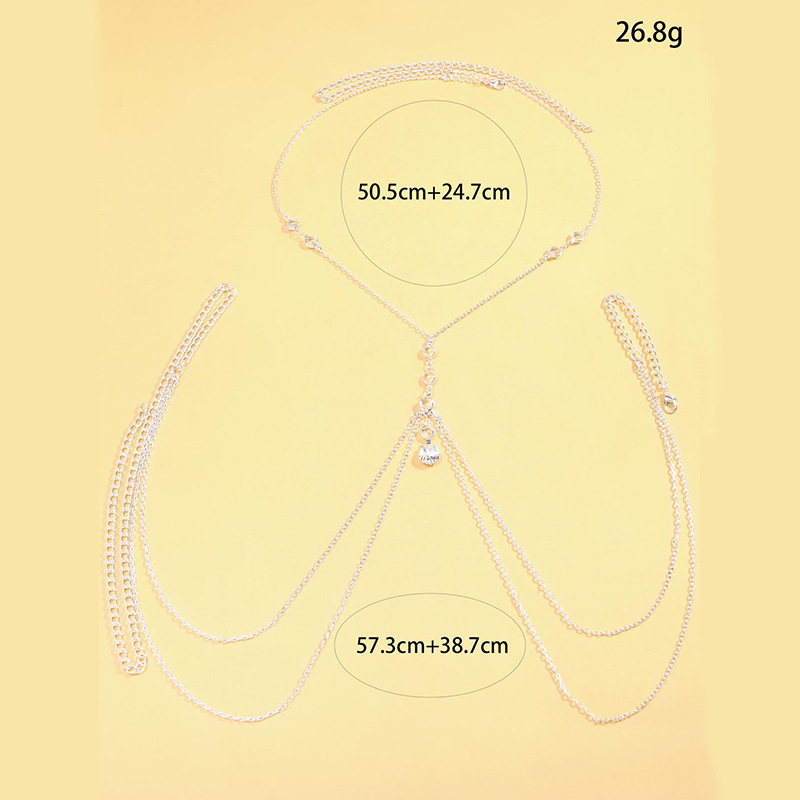 สร้อยคอเอวผู้หญิงสีเงินประดับค - Body Jewelry Ends บทวิจารณ์และราคา