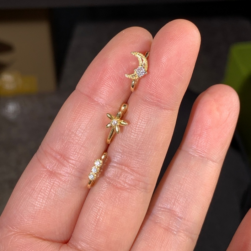 ชุดคลิปหนีบจมูกสไตล์เรโทร 3 ชิ - Body Jewelry Nose Studs บทวิจารณ์และราคา