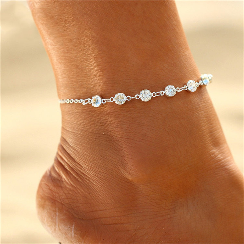Huitan Rhinestone CHAIN ผู้หญิ - Body Jewelry Leg Chain บทวิจารณ์และราคา