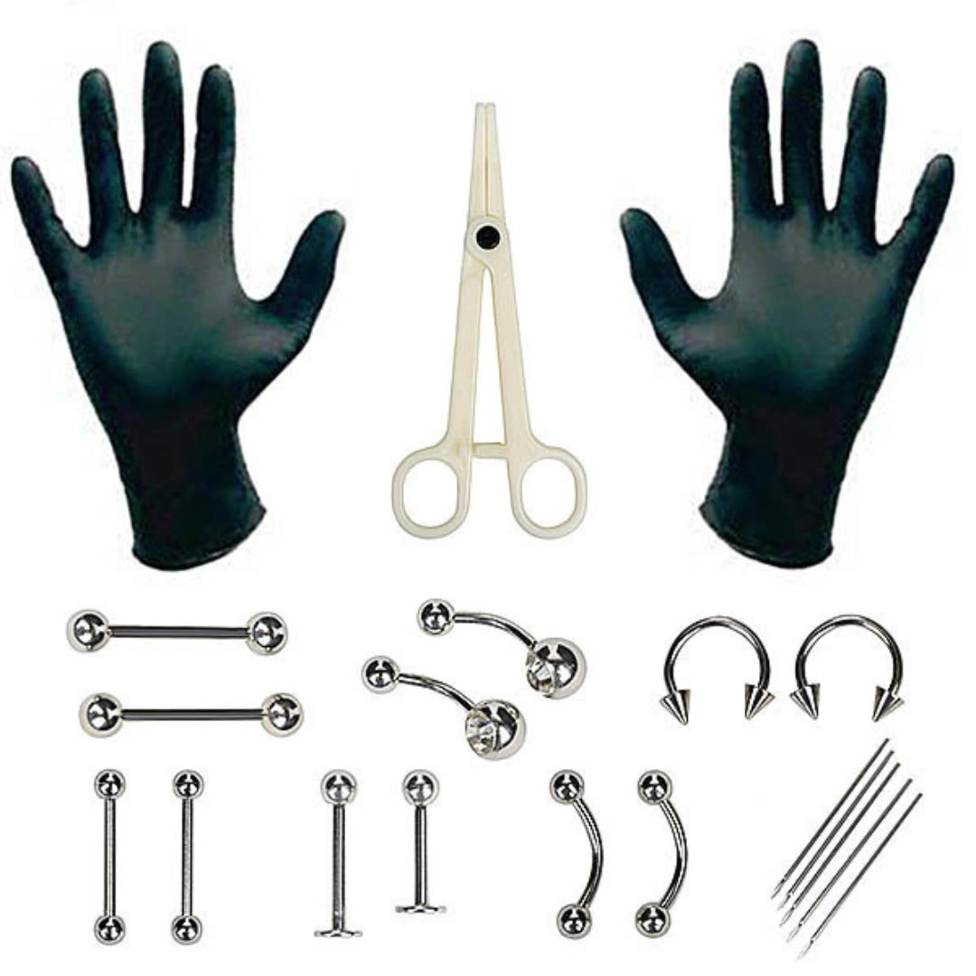 ชุดอุปกรณ์เจาะร่างกายแบบใช้แล้ - Body Jewelry Kit บทวิจารณ์และราคา