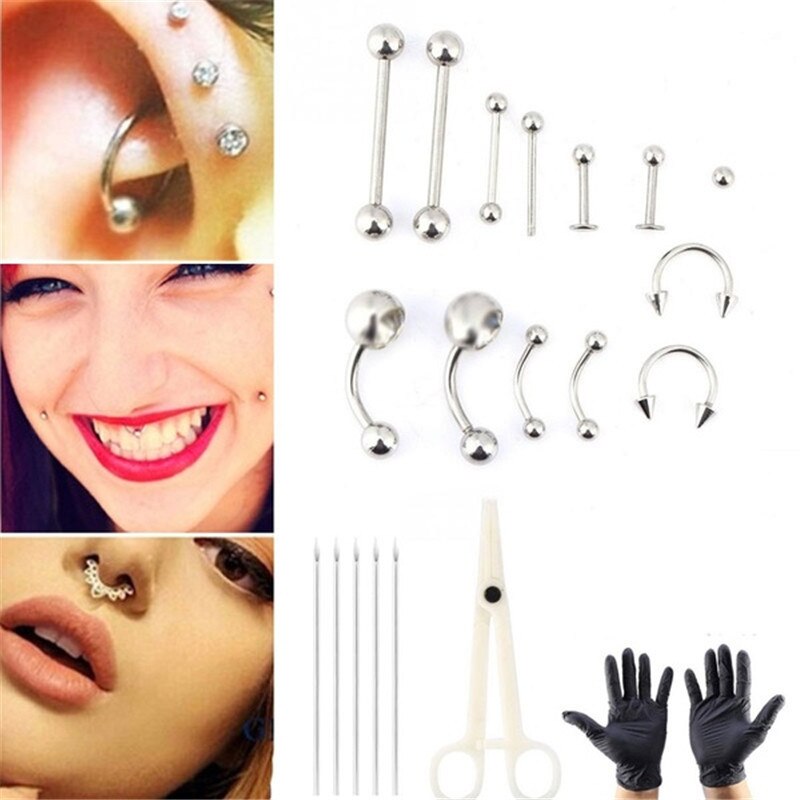 ชุดอุปกรณ์เจาะร่างกายแบบใช้แล้ - Body Jewelry Kit บทวิจารณ์และราคา
