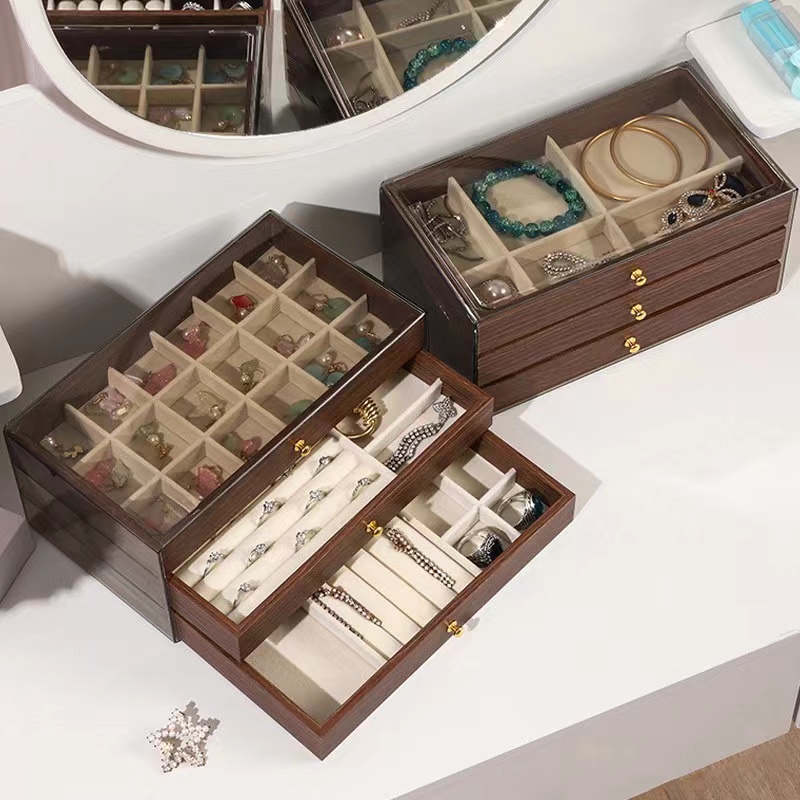 กล่องใส่เครื่องประดับไม้หลายชั - Body Jewelry Organizer บทวิจารณ์และราคา